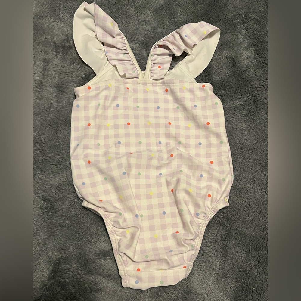 GAP Pastel Polka Dot Swimsuit-2T - Picture 2 of 3